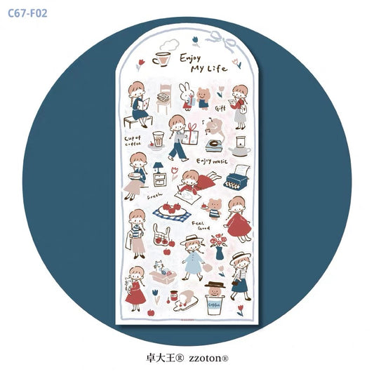 zZoton Molinta Sticker Sheet - Enjoy My Life