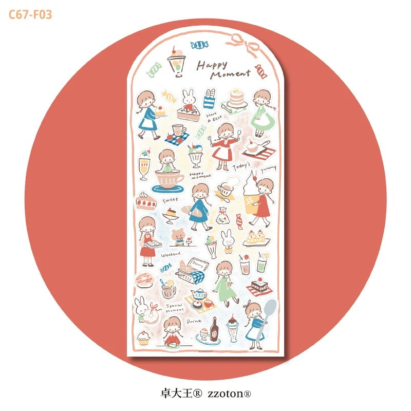 zZoton Molinta Sticker Sheet - Happy Moment