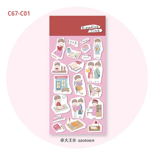 zZoton Molinta Sticker Sheet - Reading Time