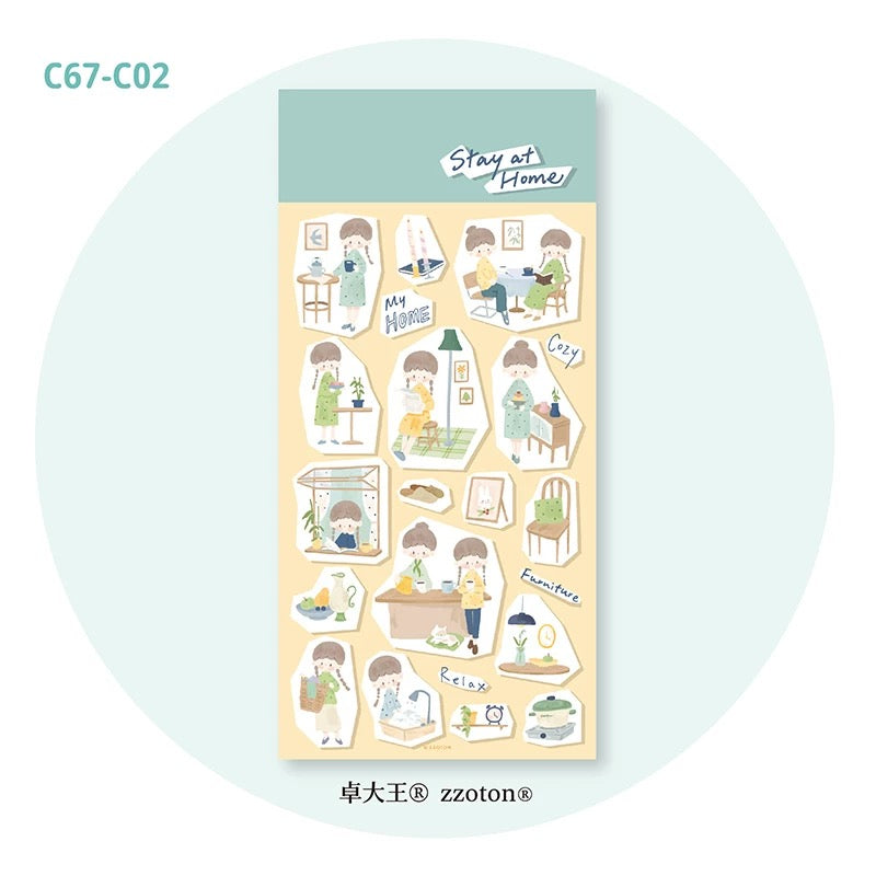 zZoton Molinta Sticker Sheet - Stay at Home
