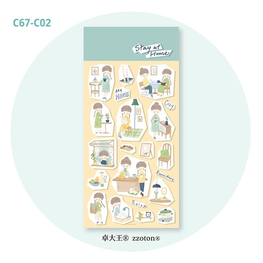zZoton Molinta Sticker Sheet - Stay at Home