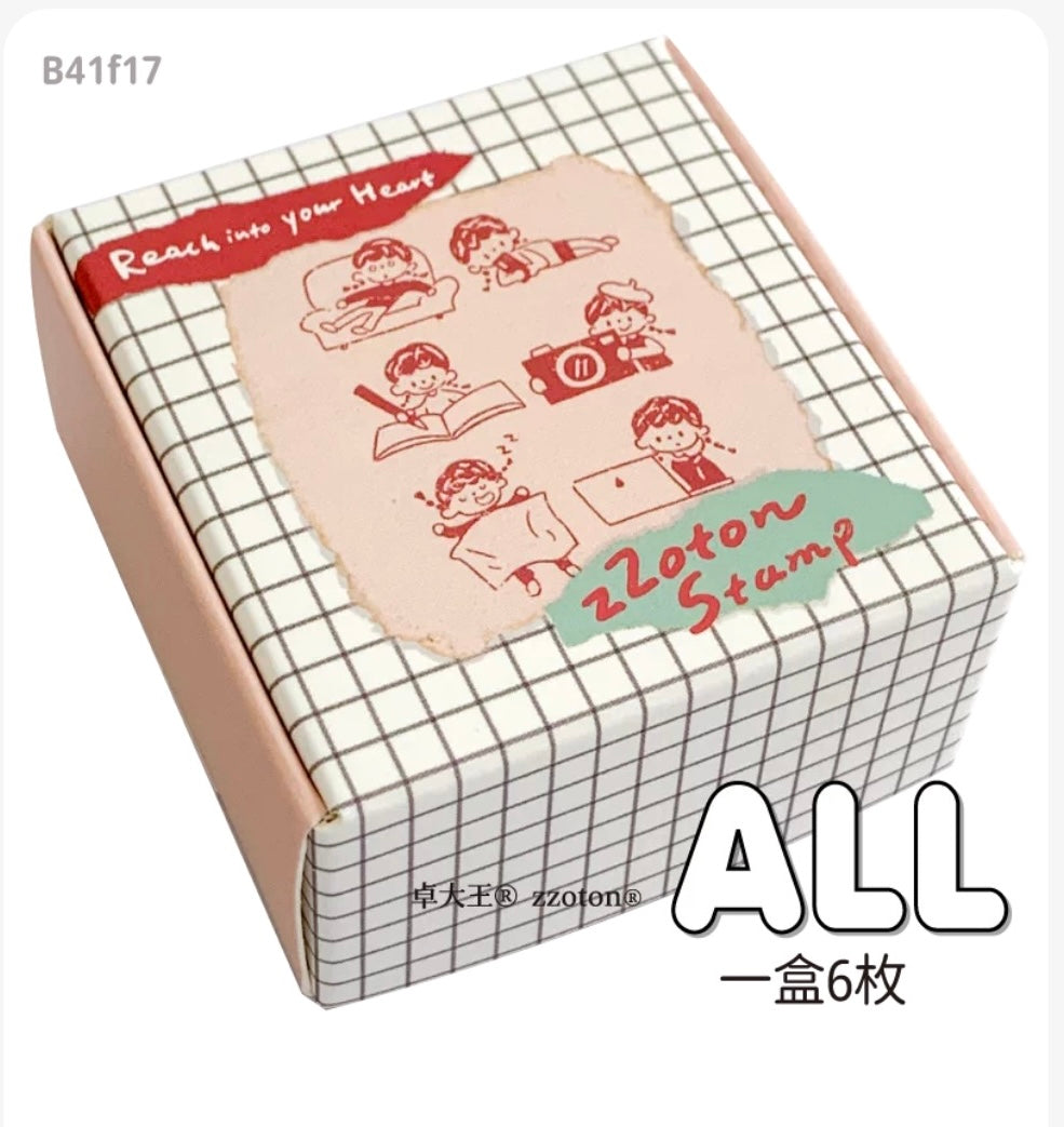 zZoton Molinta Mini Rubber Stamp Set - Daily