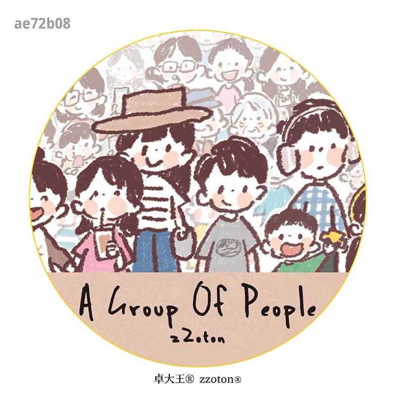zZoton Molinta Washi Tape - A Group of People