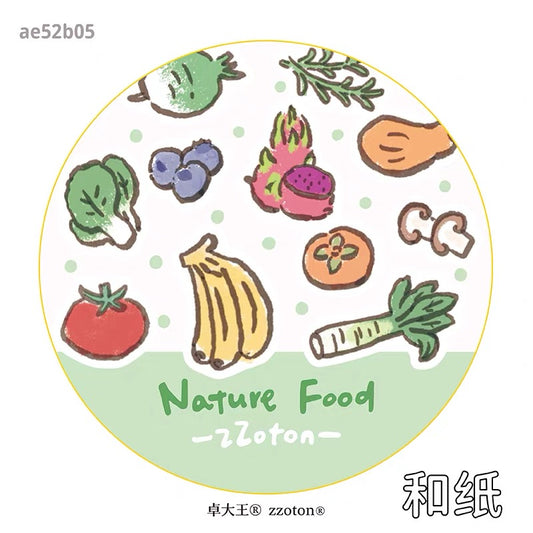 zZoton Molinta Kiss Cut Washi Tape - Nature Food