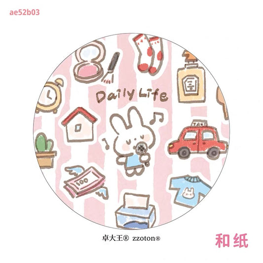 zZoton Molinta Kiss Cut Washi Tape - Daily Life