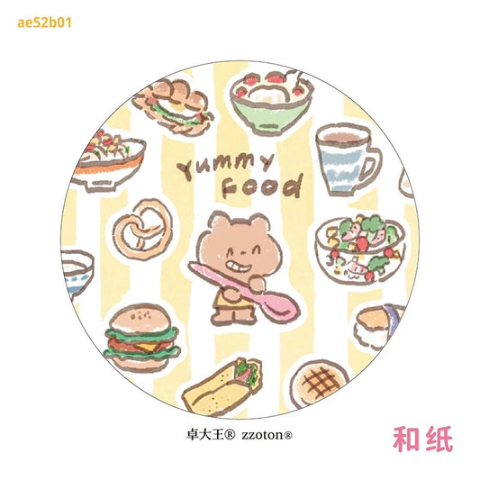 zZoton Molinta Kiss Cut Washi Tape - Yummy Food