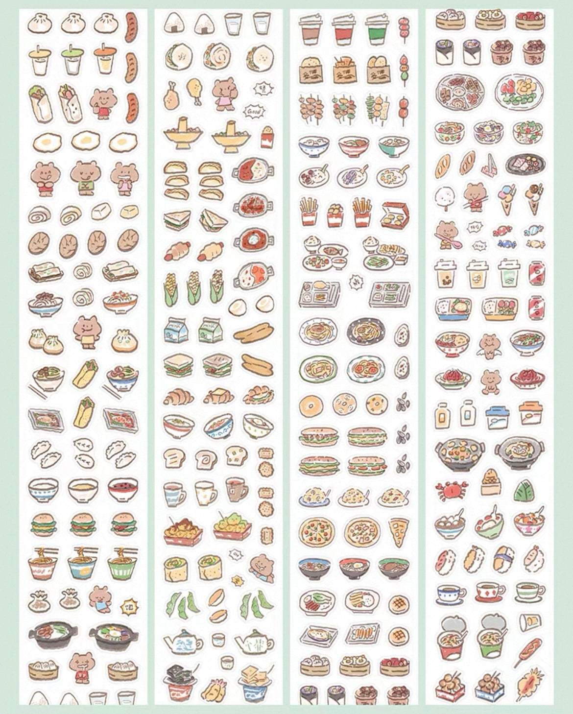 zZoton Molinta Kiss Cut Washi Tape - Yummy Food