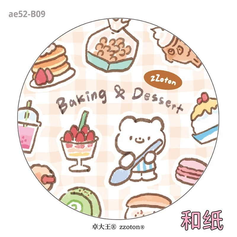 zZoton Molinta Kiss Cut Washi Tape - Baking and Dessert