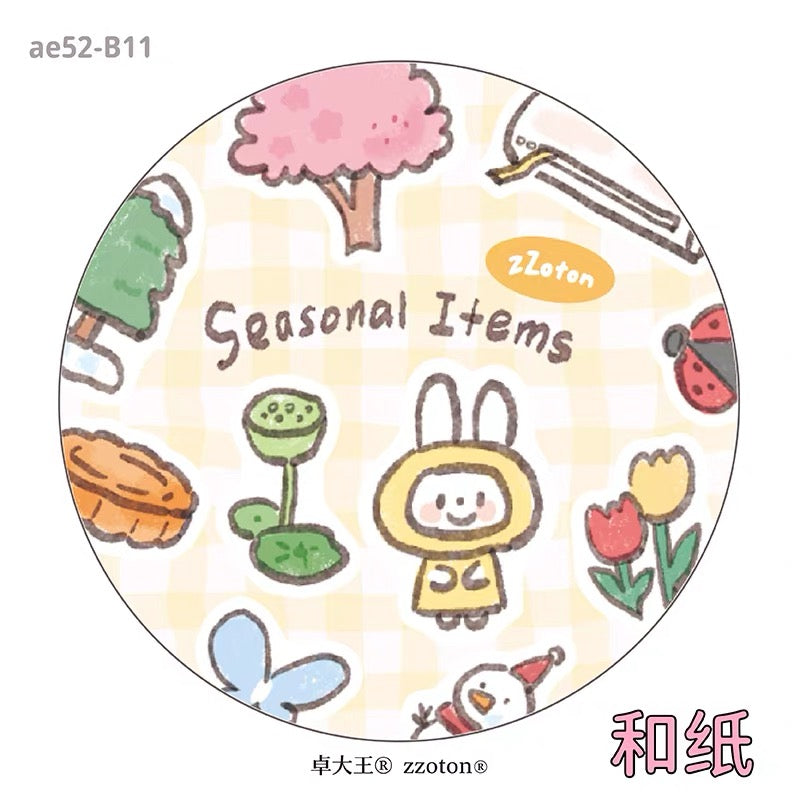 zZoton Molinta Kiss Cut Washi Tape - Seasonal Items