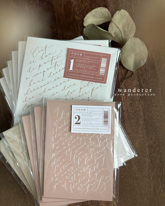 Nove Production Wanderer Calligraphy Layering / Background Paper Packs