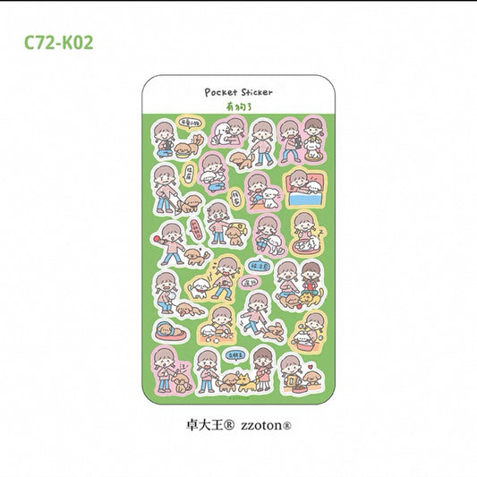 zZoton Molinta Pocket Sticker Sheet - Got a Dog