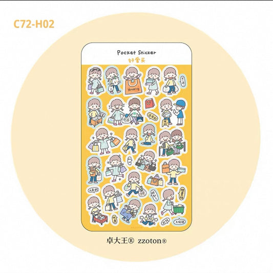 zZoton Molinta Pocket Sticker Sheet - Love to Buy