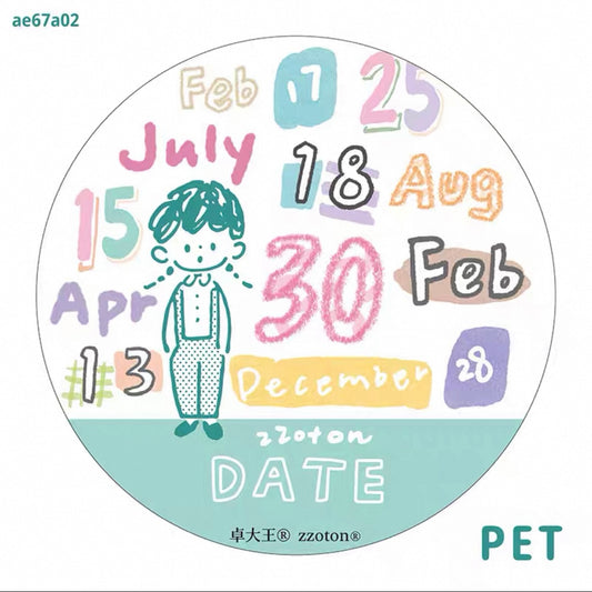 zZoton Molinta Kiss-Cut PET Tape - Date