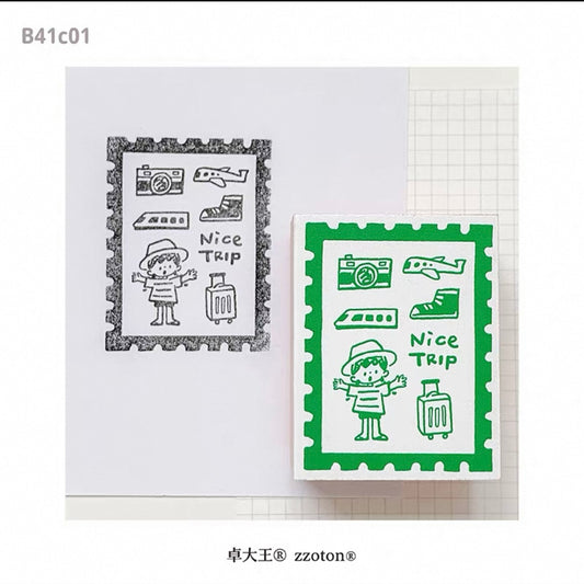 zZoton Molinta Rubber Stamp - Nice Trip