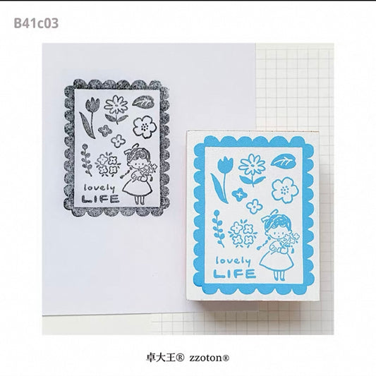 zZoton Molinta Rubber Stamp - Lovely Life
