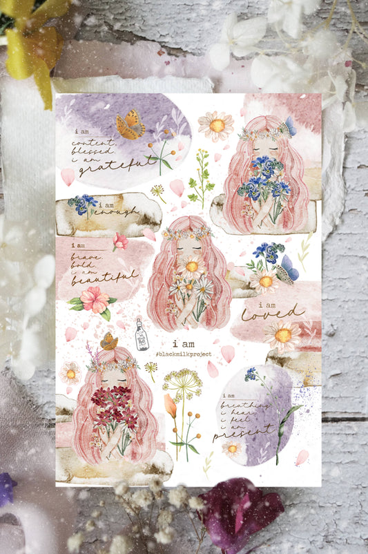 Black Milk Project Paper Sticker Sheet - I Am