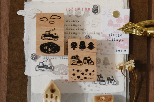 Eileen Tai Rubber Stamp - Little Village Set A