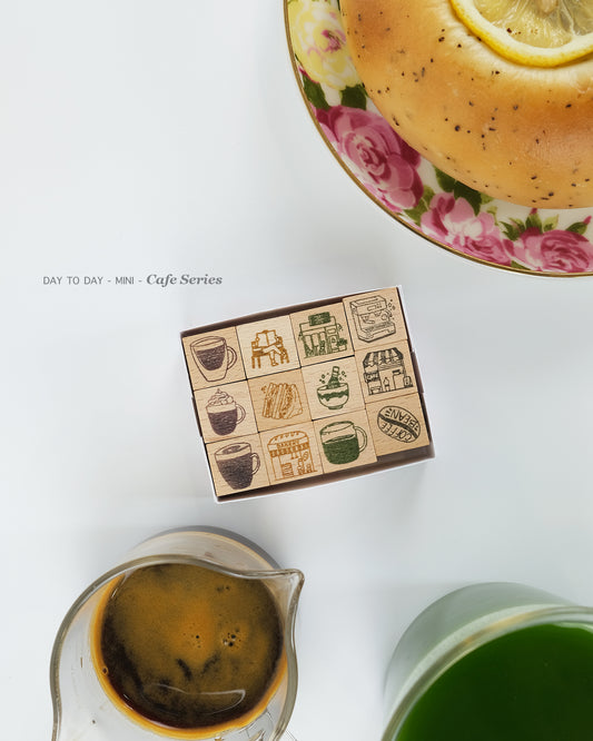 Kurukynki Day to Day Rubber Stamps - Mini Cafe Series