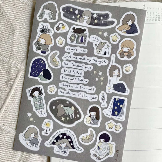 MsBulat Sticker Sheet - Me, The Moon, The Stars