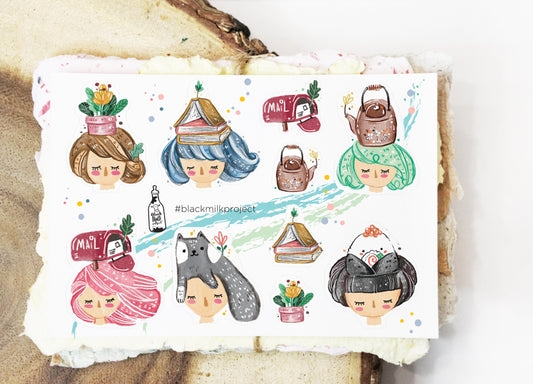 Black Milk Project Mini Sticker Sheet - On My Head