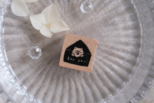 Eileen Tai Rubber Stamp - Mini Envelope Bear