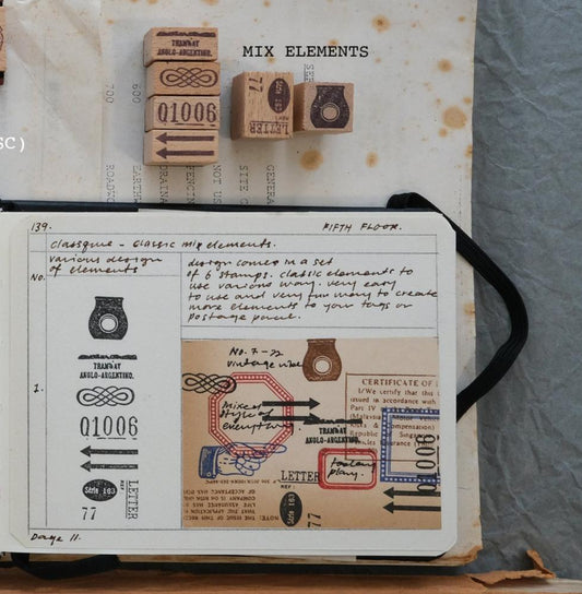 Kurukynki Rubber Stamp Collection - Mixed Elements Set