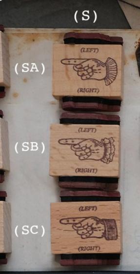 Kurukynki Rubber Stamp Collection - Pointing Hands (s)