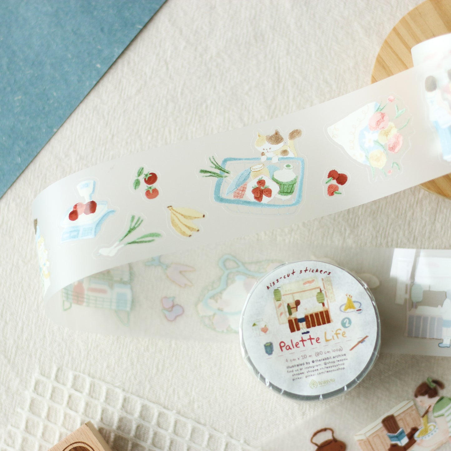 Teayou Kiss Cut PET Tape - Palette Life 2