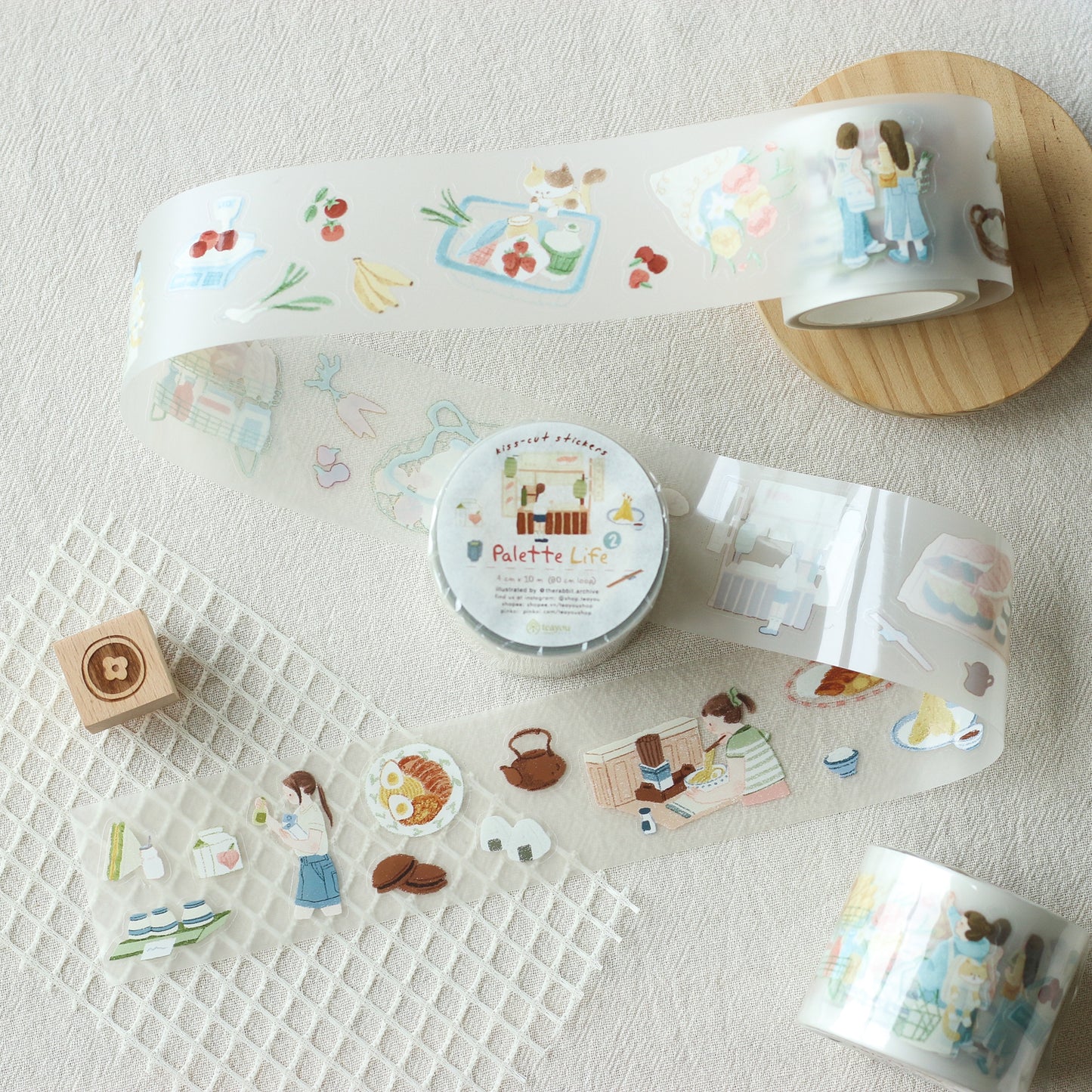 Teayou Kiss Cut PET Tape - Palette Life 2