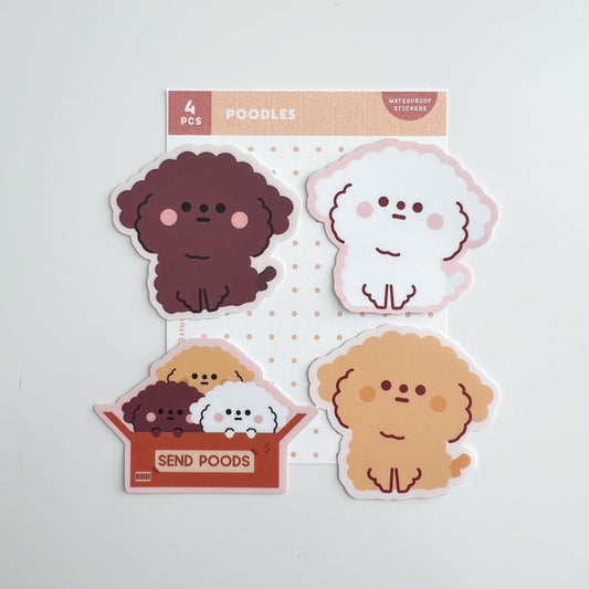 Studio DonDon Waterproof Sticker Packs - Poodles