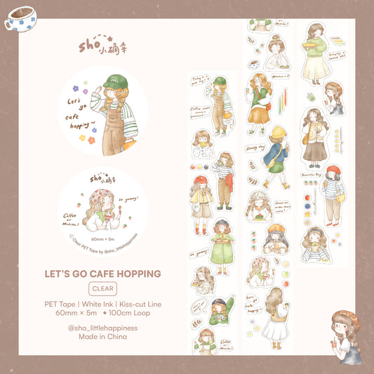 Sho Little Happiness Kiss Cut PET Tape - Let's Go Cafe Hopping