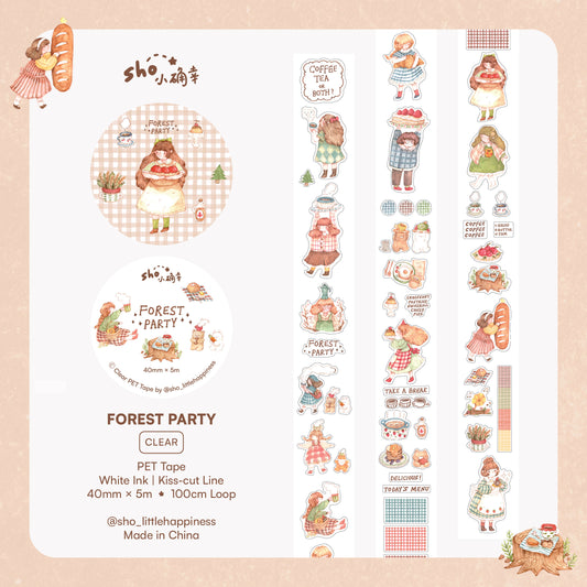 Sho Little Happiness Kiss Cut PET Tape - Forest Party