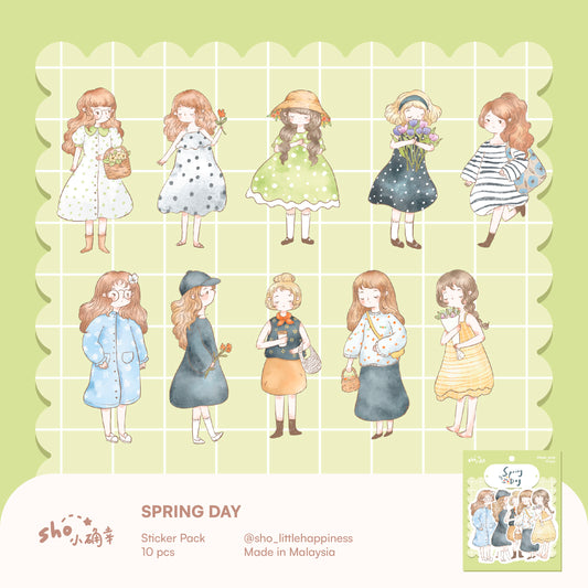 Sho Little Happiness Paper Sticker Pack - Spring Day