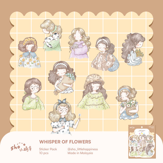 Sho Little Happiness Paper Sticker Pack - Whisper of Flowers