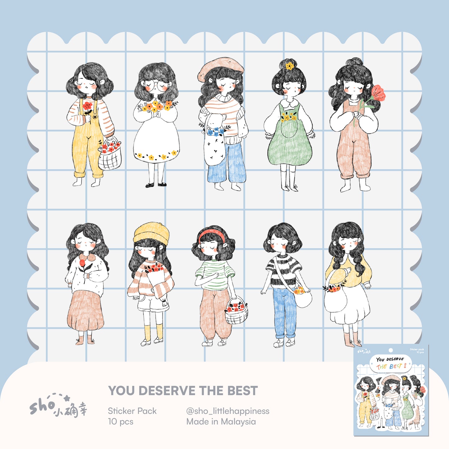Sho Little Happiness Paper Sticker Pack - You Deserve the Best