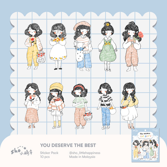 Sho Little Happiness Paper Sticker Pack - You Deserve the Best