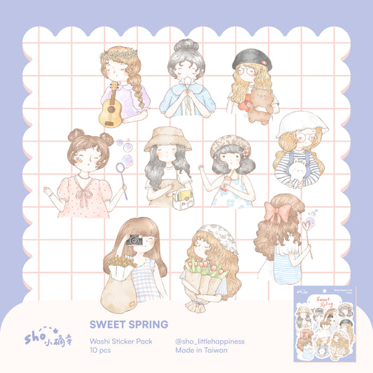Sho Little Happiness Washi Sticker Pack - Sweet Spring