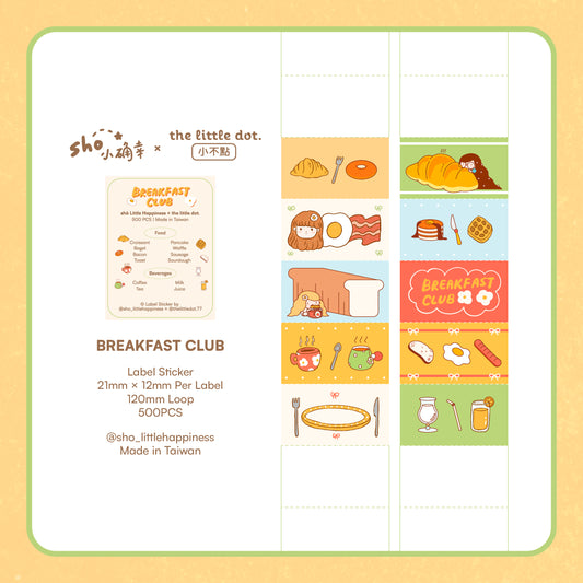 Sho Little Happiness Sticker Labels - Breakfast Club