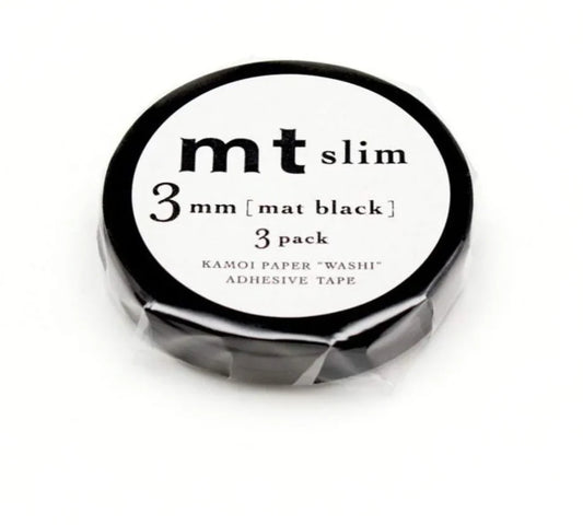 MT Slim Washi Tape - Matte Black