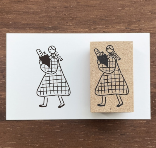 Stamp Marche Marl-chan Rubber Stamp - Groceries