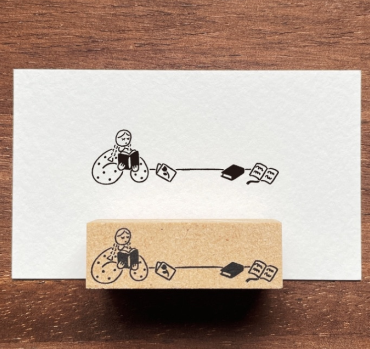 Stamp Marche Marl-chan Rubber Stamp - Reading