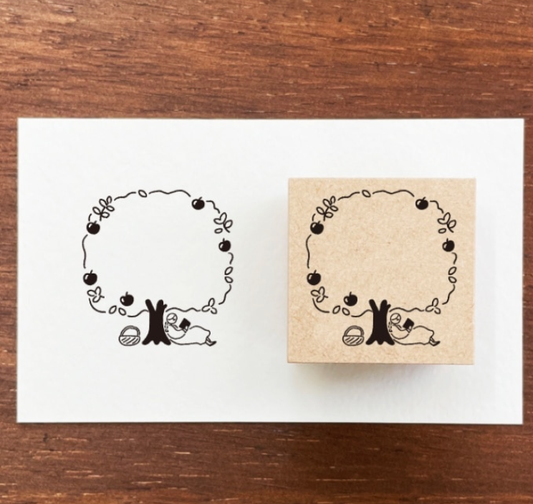 Stamp Marche Marl-chan Rubber Stamp - Apple Tree Frame