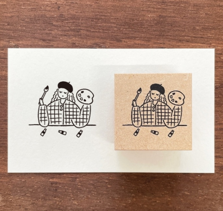 Stamp Marche Marl-chan Rubber Stamp - Painting