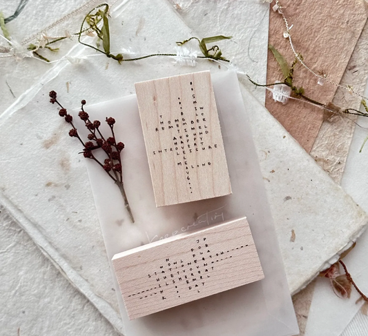 Nove Production Tiny Things Rubber Stamp Collection - Scrabble