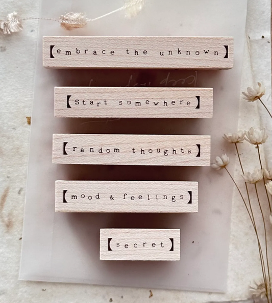 Nove Production Tiny Things Rubber Stamp Collection - Simple Words