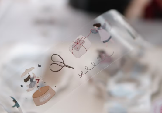 Ivy Snow PET Tape - Daydream with Silver Foiling
