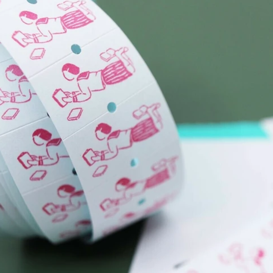 36 Sublo x Hana Rakui Small Label Stickers - Reading