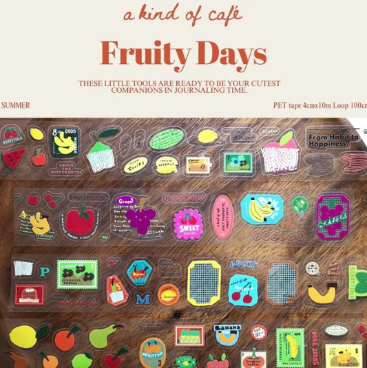 a kind of cafe Kiss-Cut PET Tape - Fruity Days