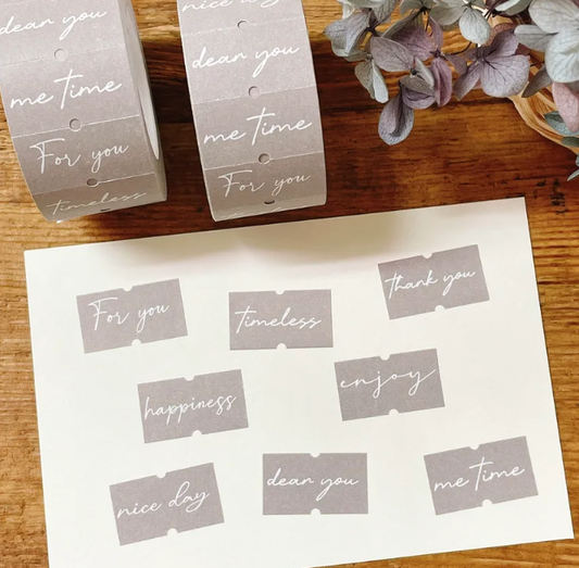Hairmo Label Stickers - Heart Words