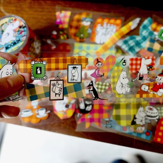 a kind of cafe x Moomin PET Tape - Play with Plaid